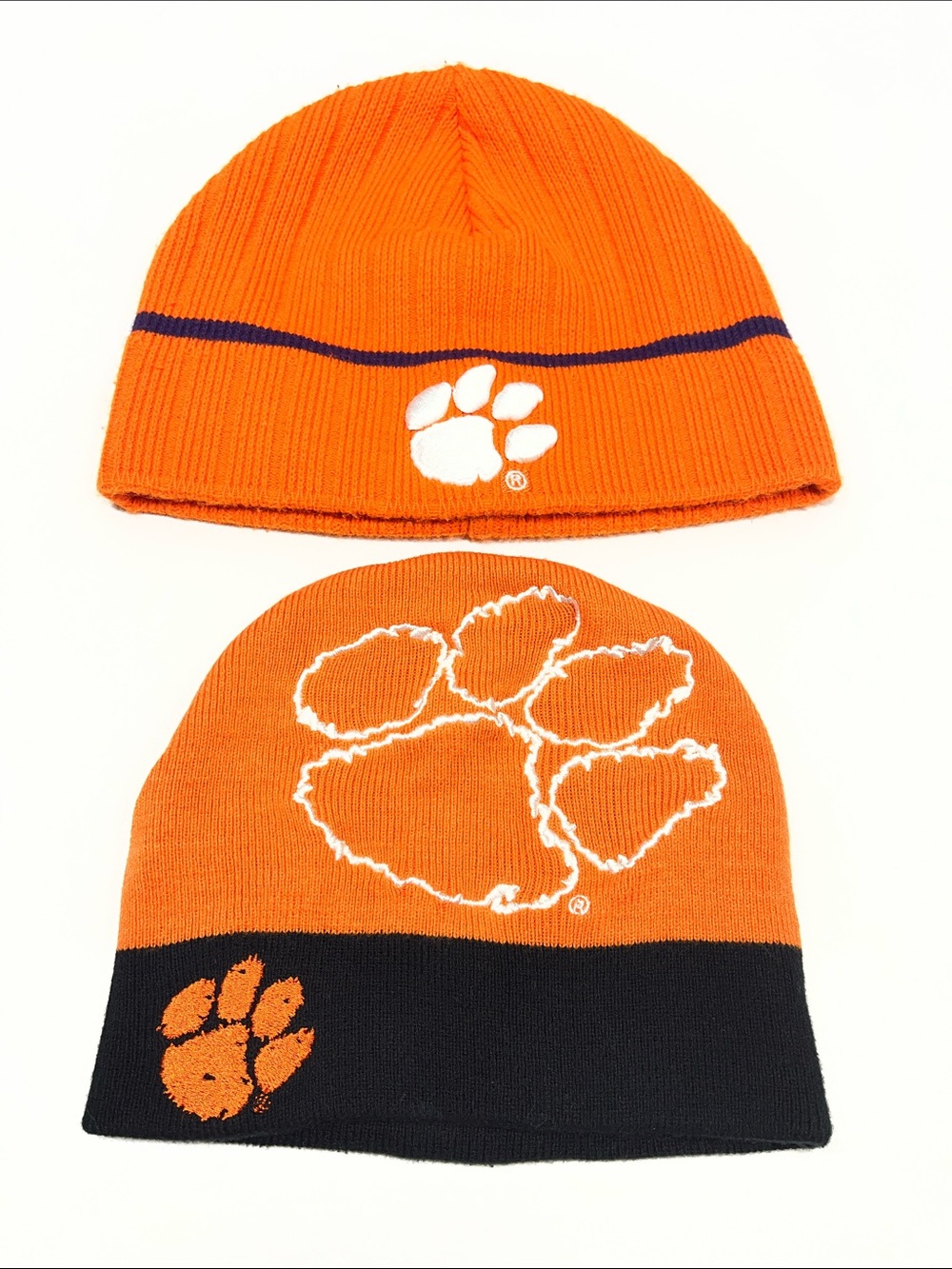 Clemson‎ Tigers Beanie Hat Bundle Orange Knit Twins Enterprise Starter NCAA